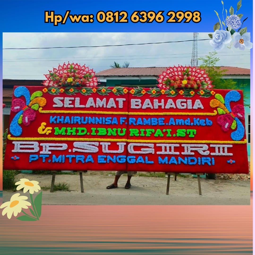 Papan Bunga Pernikahan ke Gedung Pernikahan Alaman Raya Medan