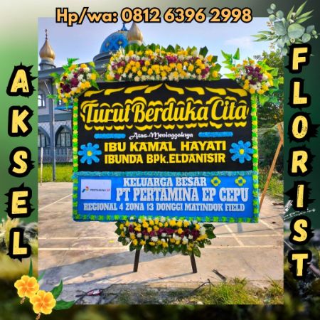 papan bunga ucapan turut berdukacita model jakarta