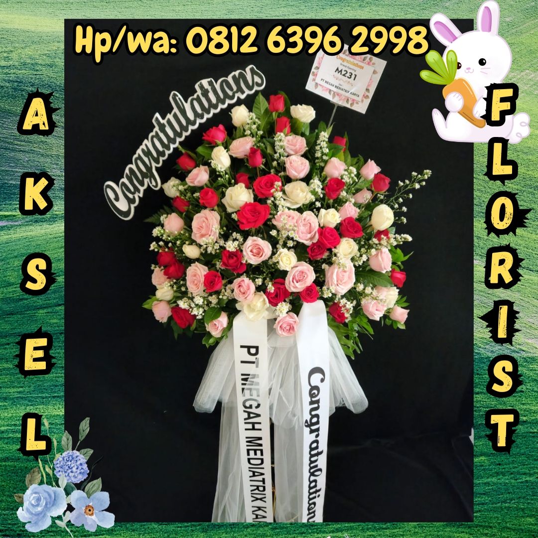 Standing Flower Pernikahan ke Hotel Santika Premiere Dyandra Hotel & Convention Medan