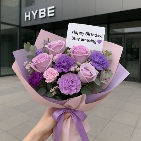 buket bunga ulang tahun ucapan "Happy Birthday! Stay amazing"