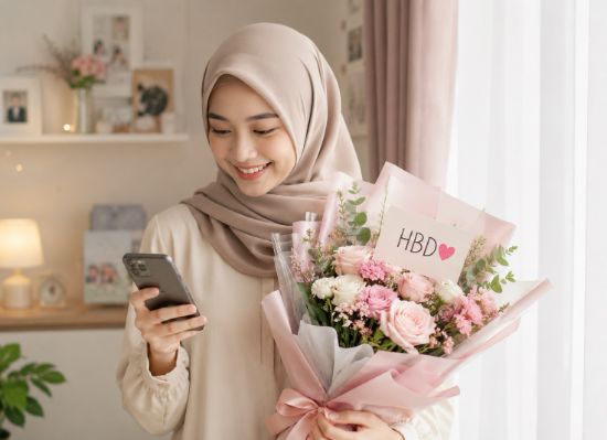 karangan buket bunga ulang tahun