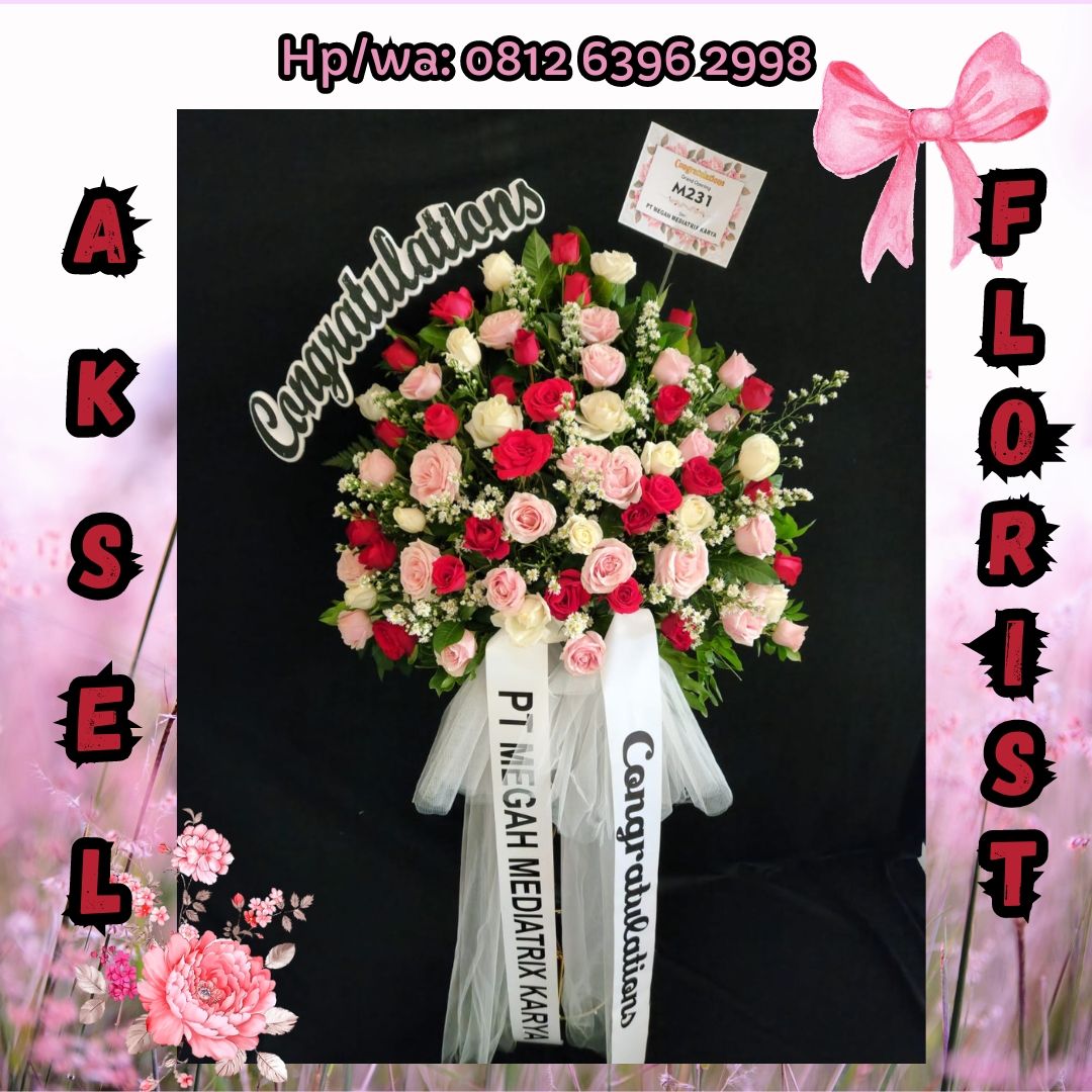Standing Flower Pernikahan ke Wisma Mahinna Center Medan