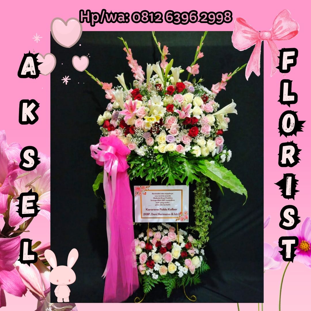 Standing Flower Pernikahan ke Wisma Menteng Indah Medan